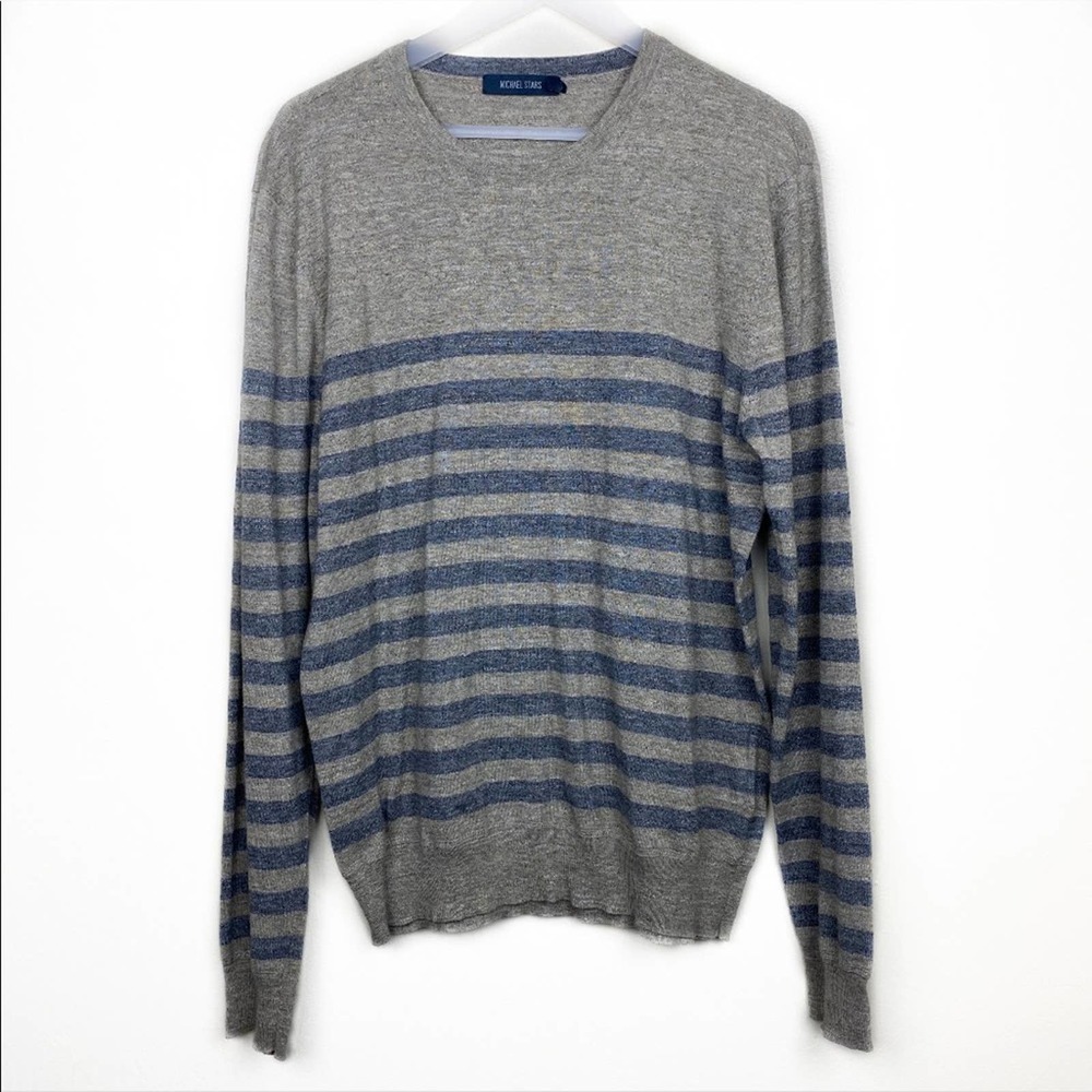 Michael Stars Striped Crewneck Pullover Sweater